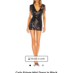 Superdown Black Sequin Mini Dress